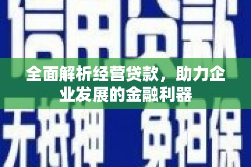 榆树全面解析经营贷款，助力企业发展的金融利器
