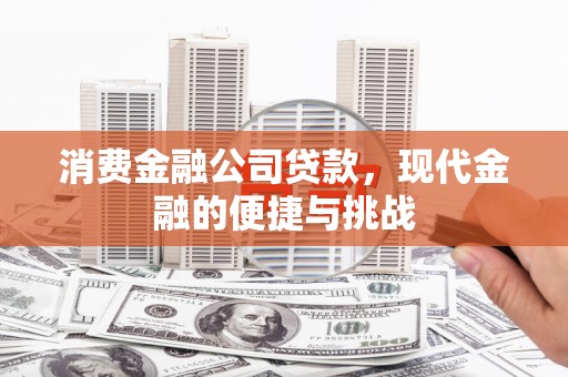 榆树消费金融公司贷款，现代金融的便捷与挑战