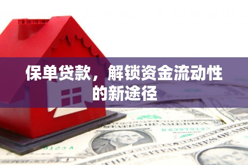 榆树保单贷款，解锁资金流动性的新途径
