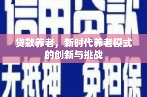 榆树贷款养老，新时代养老模式的创新与挑战