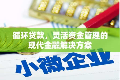 榆树循环贷款，灵活资金管理的现代金融解决方案