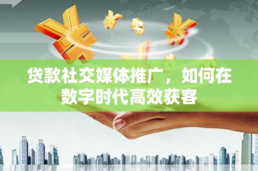 榆树贷款社交媒体推广，如何在数字时代高效获客