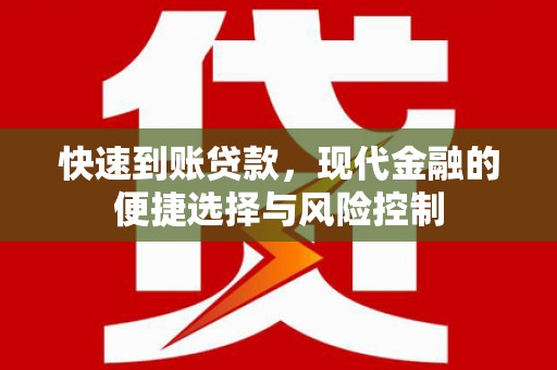 榆树快速到账贷款，现代金融的便捷选择与风险控制