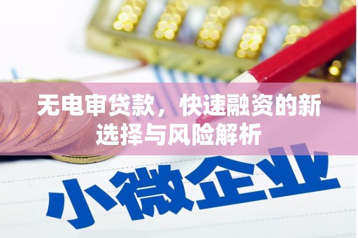 榆树无电审贷款，快速融资的新选择与风险解析