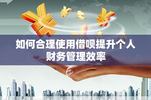 榆树如何合理使用借呗提升个人财务管理效率