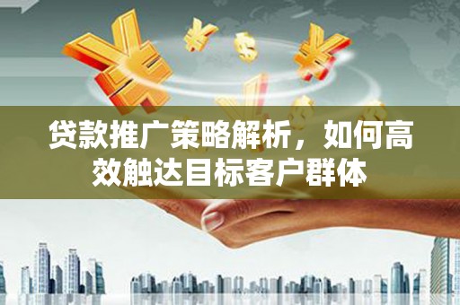 榆树贷款推广策略解析，如何高效触达目标客户群体