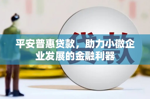 榆树平安普惠贷款，助力小微企业发展的金融利器