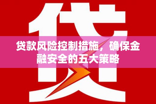 榆树贷款风险控制措施，确保金融安全的五大策略