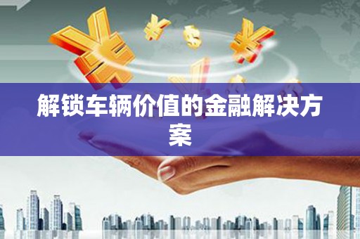 榆树解锁车辆价值的金融解决方案