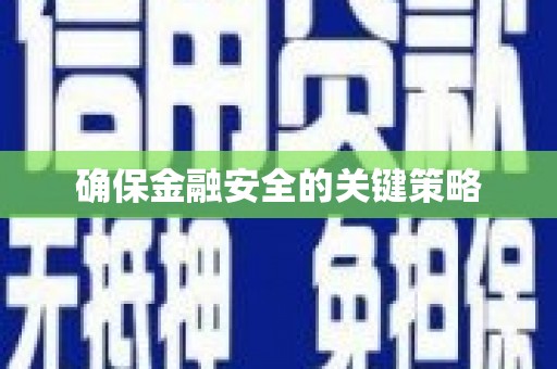 榆树确保金融安全的关键策略